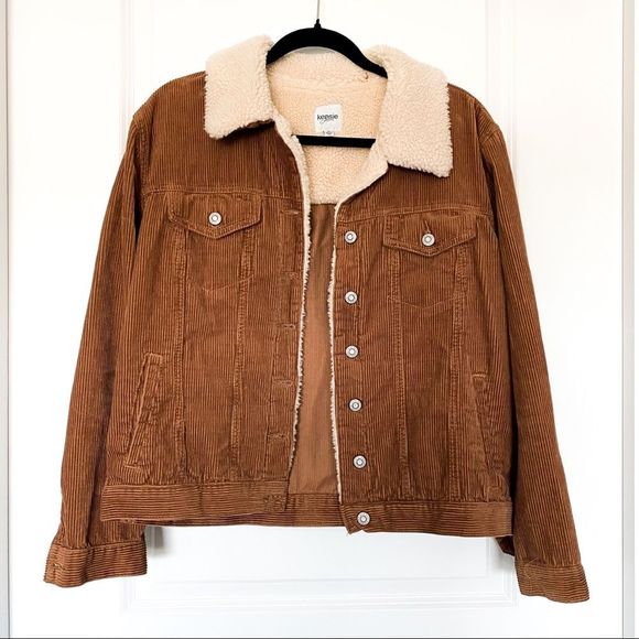 Nwot Kensie Jeans Corduroy Sherpafaux 